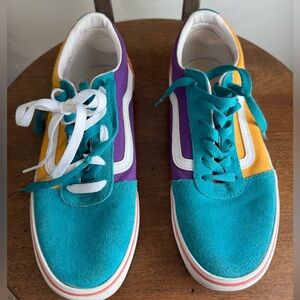 Van’s Off The Wall Multicolor Canvas Shoes - Big Kids Size 6 (Adult 7.5-8)